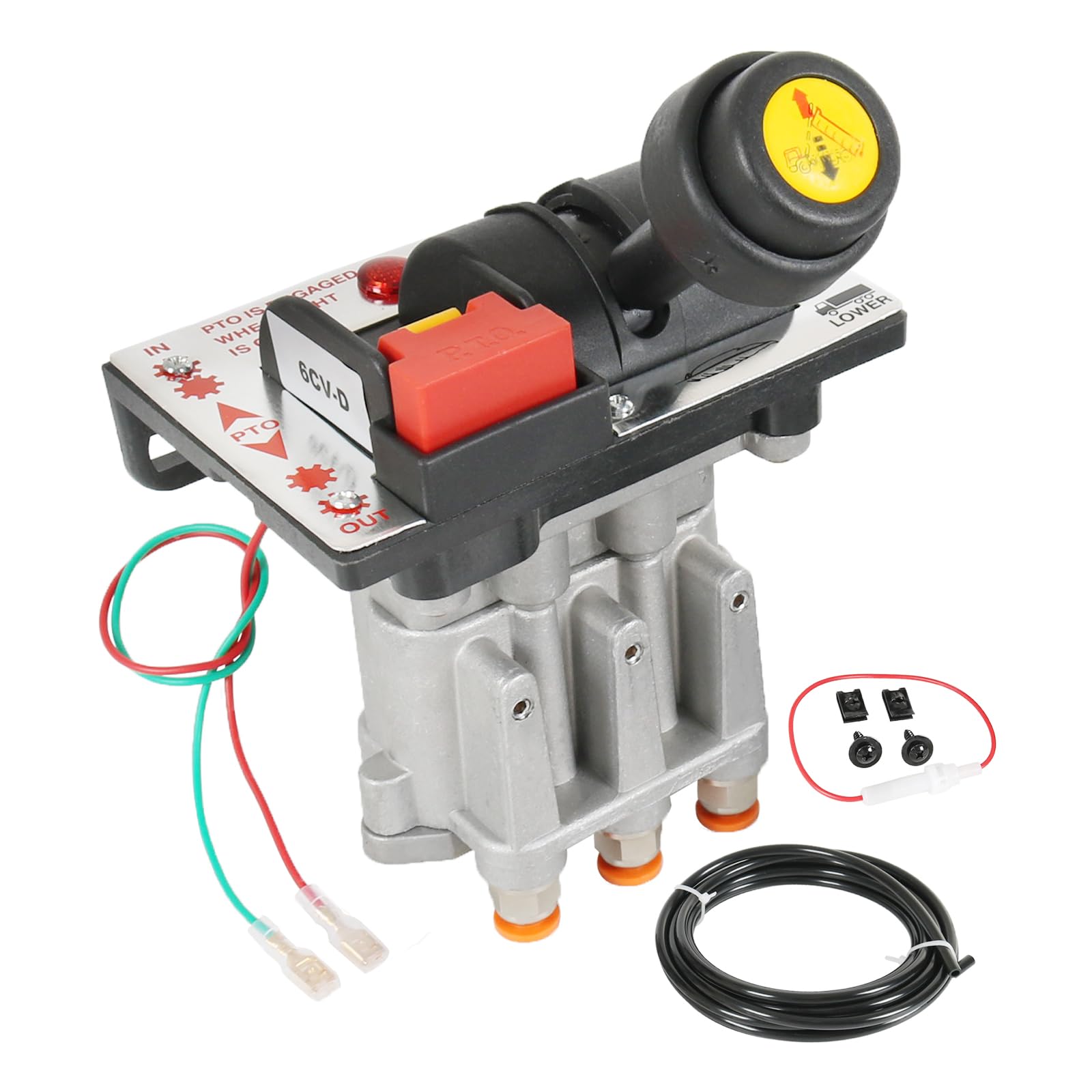 Hydraulic Flow Control Valve with PTO Switch for Dump Truck & Tipper - Adjustable Slow Down Function, Air Operated (Includes Valve + 10m Air Tube) | Perfect for Heavy-Duty Hydraulic Systems in Construction & Mining Operations