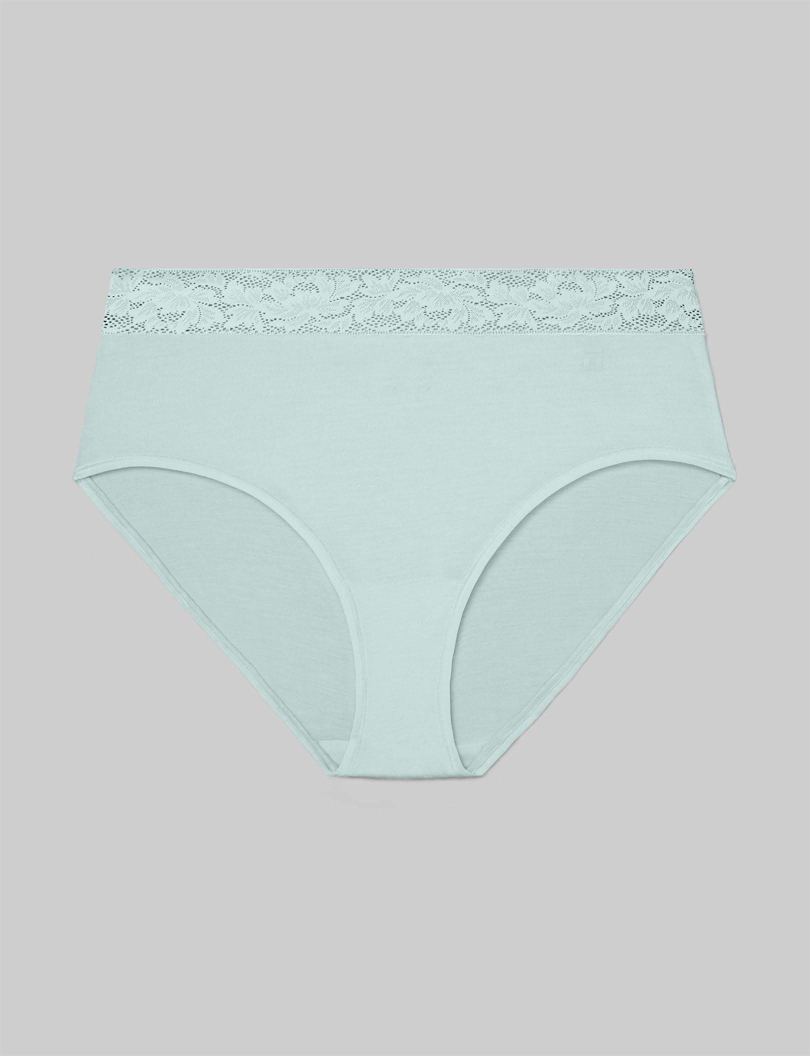 Women's High Rise Lace Waist Second Skin Briefs - Seamless Comfort Underwear for Everyday Wear & Special Occasions