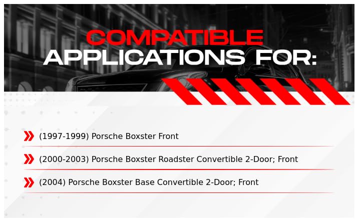 R1 Concepts Premium Ceramic Front Brake Pads and Rotors Kit - Compatible with 1997-2004 Porsche Boxster | High-Performance Braking System for Sports Cars | Perfect for Daily Driving, Track Days & Performance Upgrades