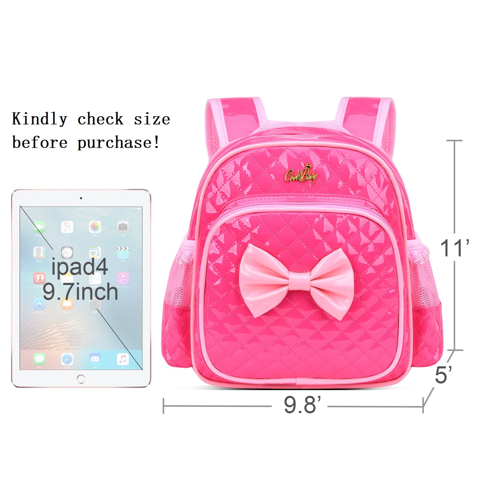 Durable Waterproof Toddler Backpack for Girls - Cute Preschool & Kindergarten Kids Bag for School, Travel & Outdoor Activities