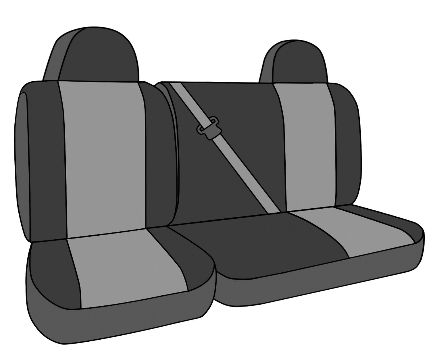 2006-2008 Hummer H3 Tweed Seat Covers - Yellow/Black for Rear 60/40 Split Bench | Durable & Stylish Protection