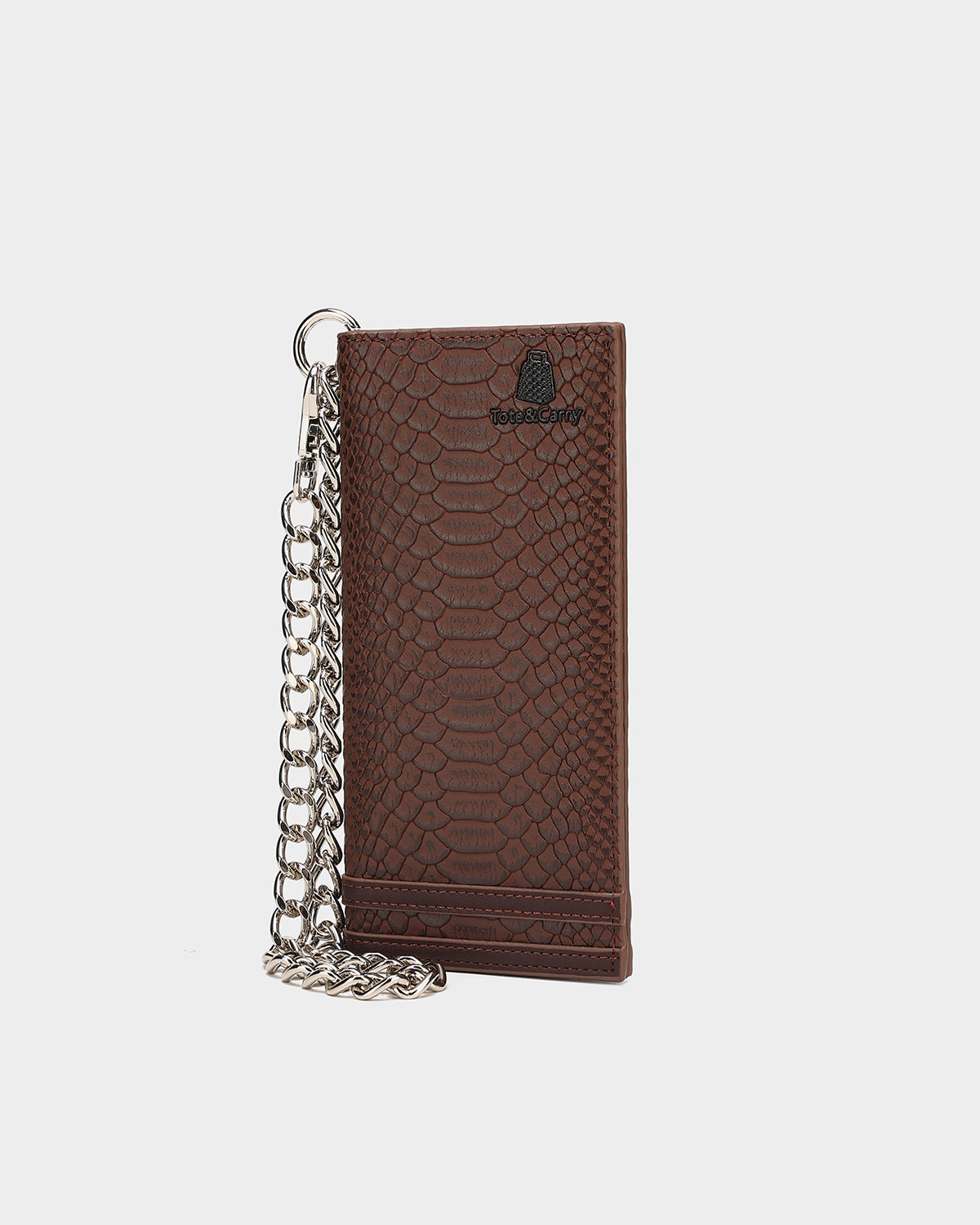 Apollo 1 Chocolate Brown Leather Chain Wallet for Men - Stylish Crossbody Wallet for Everyday Use, Travel & Night Out