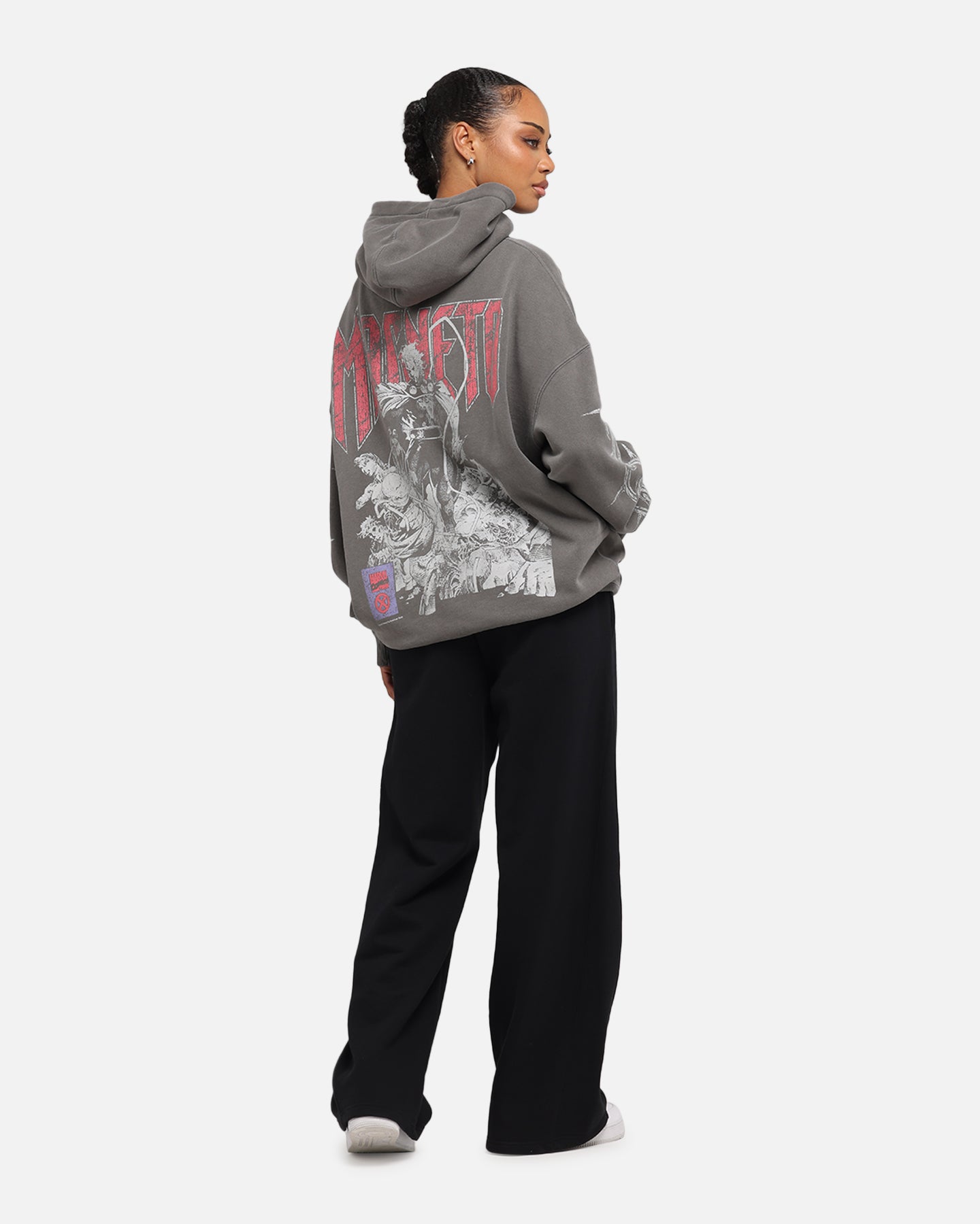Marvel X-Men Magneto Premium Hoodie - Washed Charcoal - American Thrift - Superhero Cosplay & Casual Wear