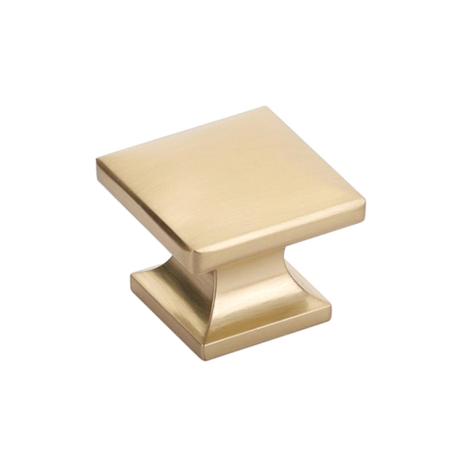 Champagne Bronze Milli Square Cabinet Knobs and Drawer Pulls - Elegant Hardware for Kitchen Cabinets, Bathroom Vanities & Furniture Upgrades (Set of 10)