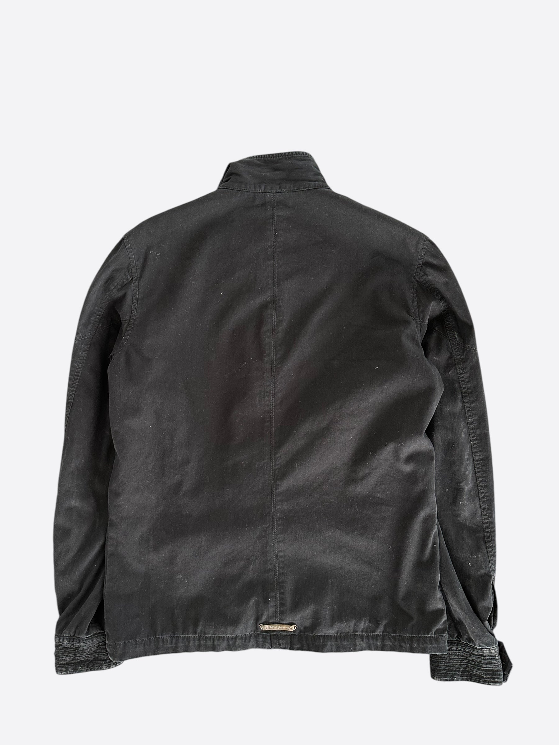 Chrome Hearts Black Cherry Bomb Military Jacket - Stylish Punk Biker Jacket for Men & Women - Perfect for Concerts, Motorcycle Rides & Streetwear Fashion