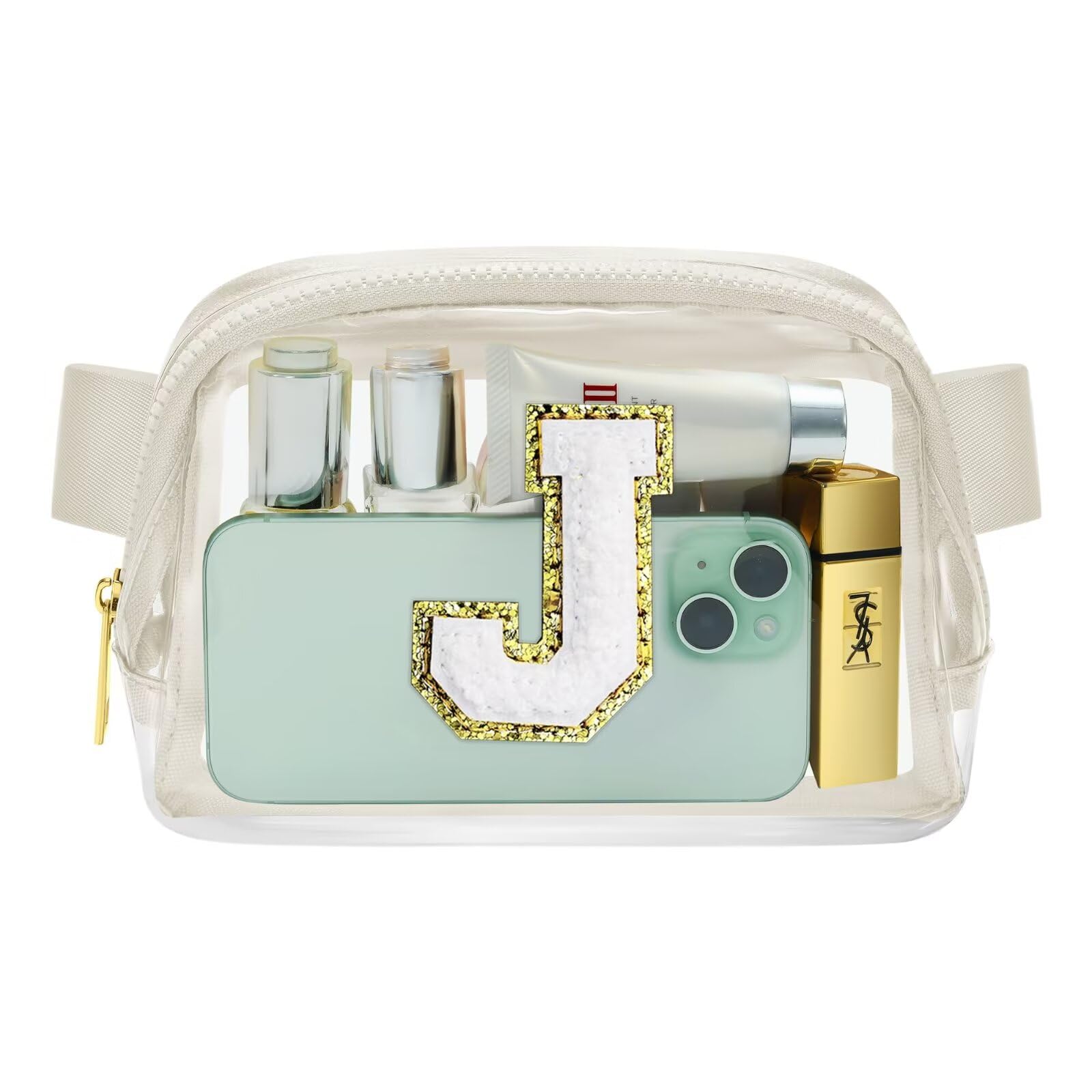 Personalized Beige Initial Belt Bag for Women - Perfect Birthday Gift for Mom, Grandma & Nana | Trendy Waist Pack for Shopping, Travel & Everyday Use