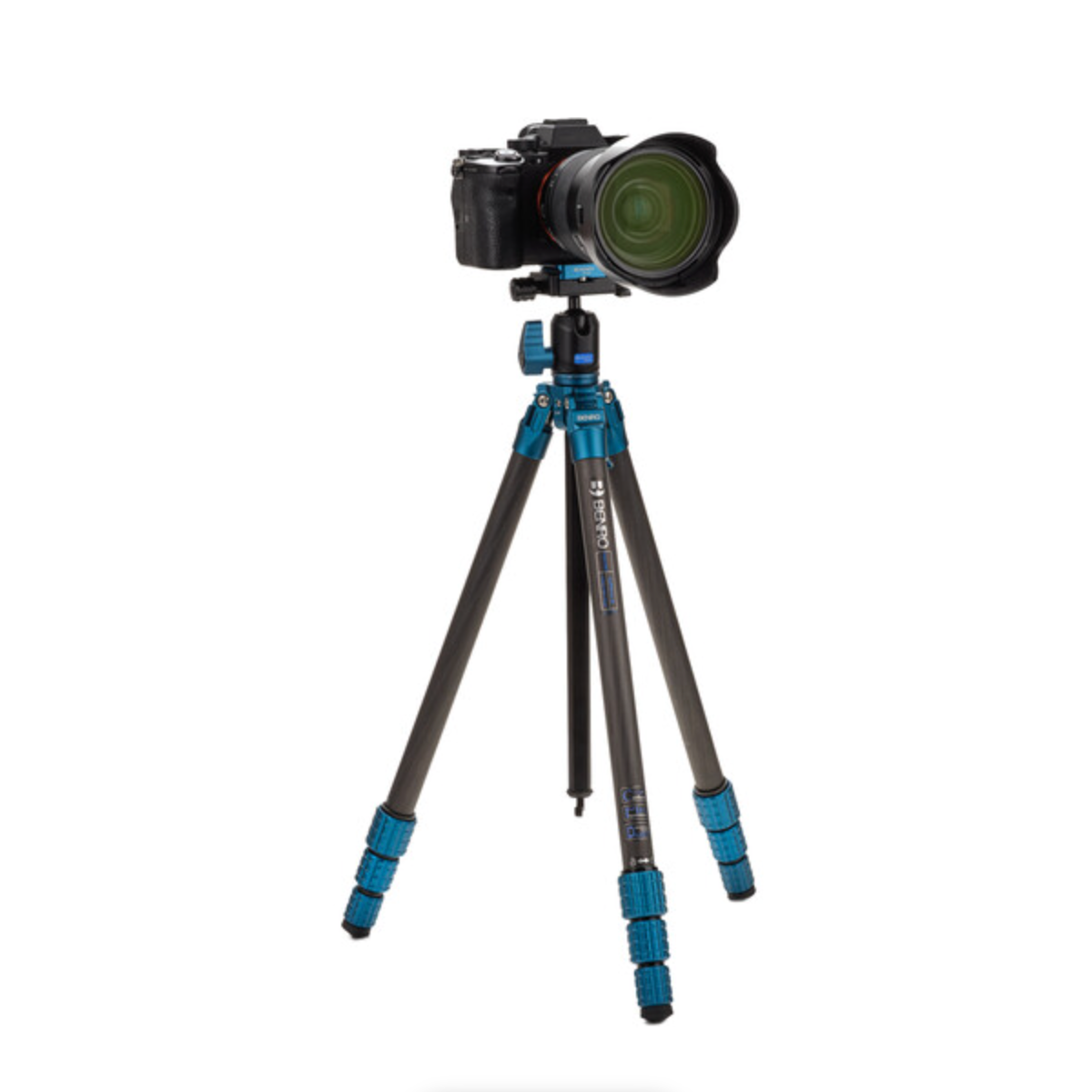 Benro SuperSlim Carbon Fiber Tripod with Ball Head - Lightweight Travel Tripod for DSLR Cameras, Perfect for Hiking, Vlogging & Outdoor Photography