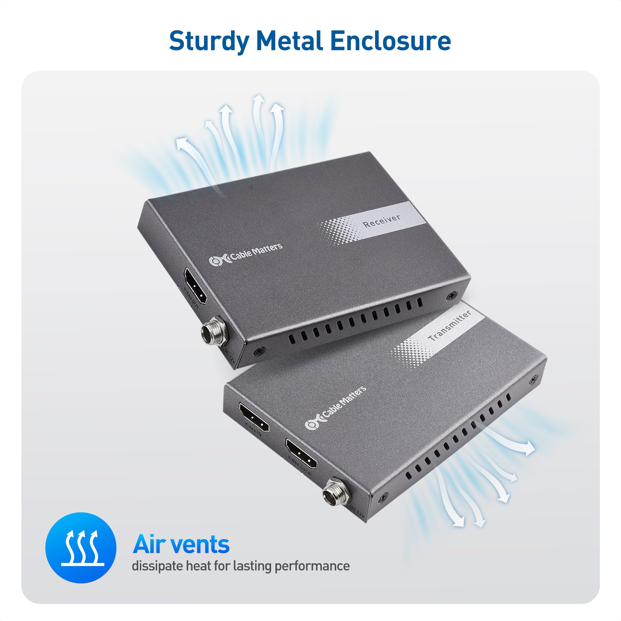 4K HDMI Extender Balun with 4K@60Hz & HDR Support up to 200 Feet - HDMI Over Ethernet Extender with Wall Mount & Local Monitor Loop-Out - Perfect for Home Theater, Gaming Setup, and Conference Room AV Systems