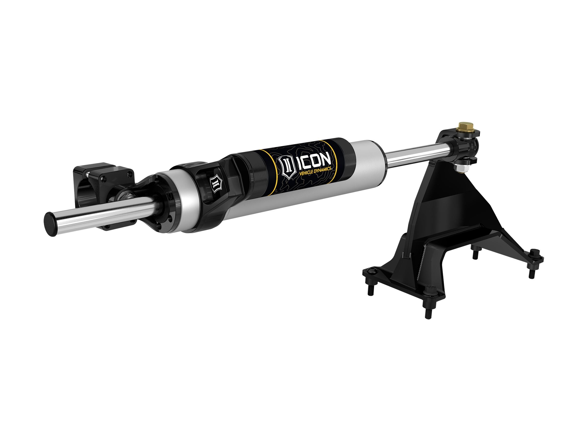 2005-2024 Ford F450 F550 Heavy Duty Centerline Through Shaft Steering Stabilizer - Improves Handling & Reduces Vibration for Off-Road & Towing