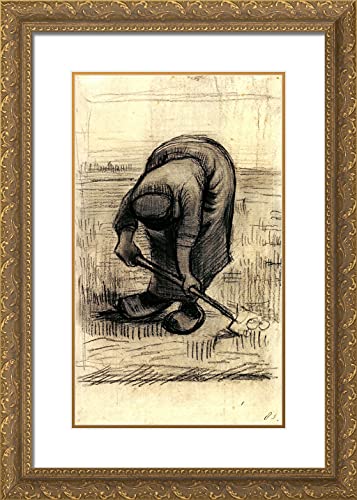 Gold Ornate Wood Frame with Double Matting