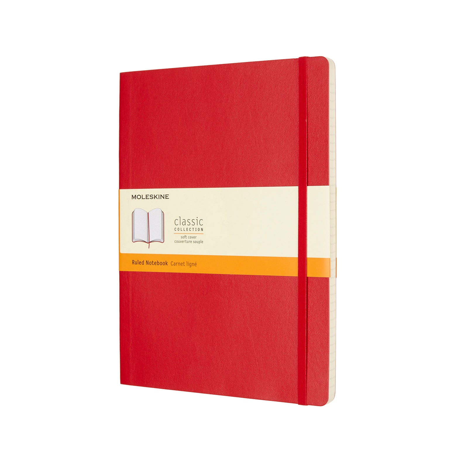 Premium Classic Extra Large Soft Cover Notebook - Ruled Pages, Scarlet Red - Perfect for Journaling, Note-Taking & Office Work