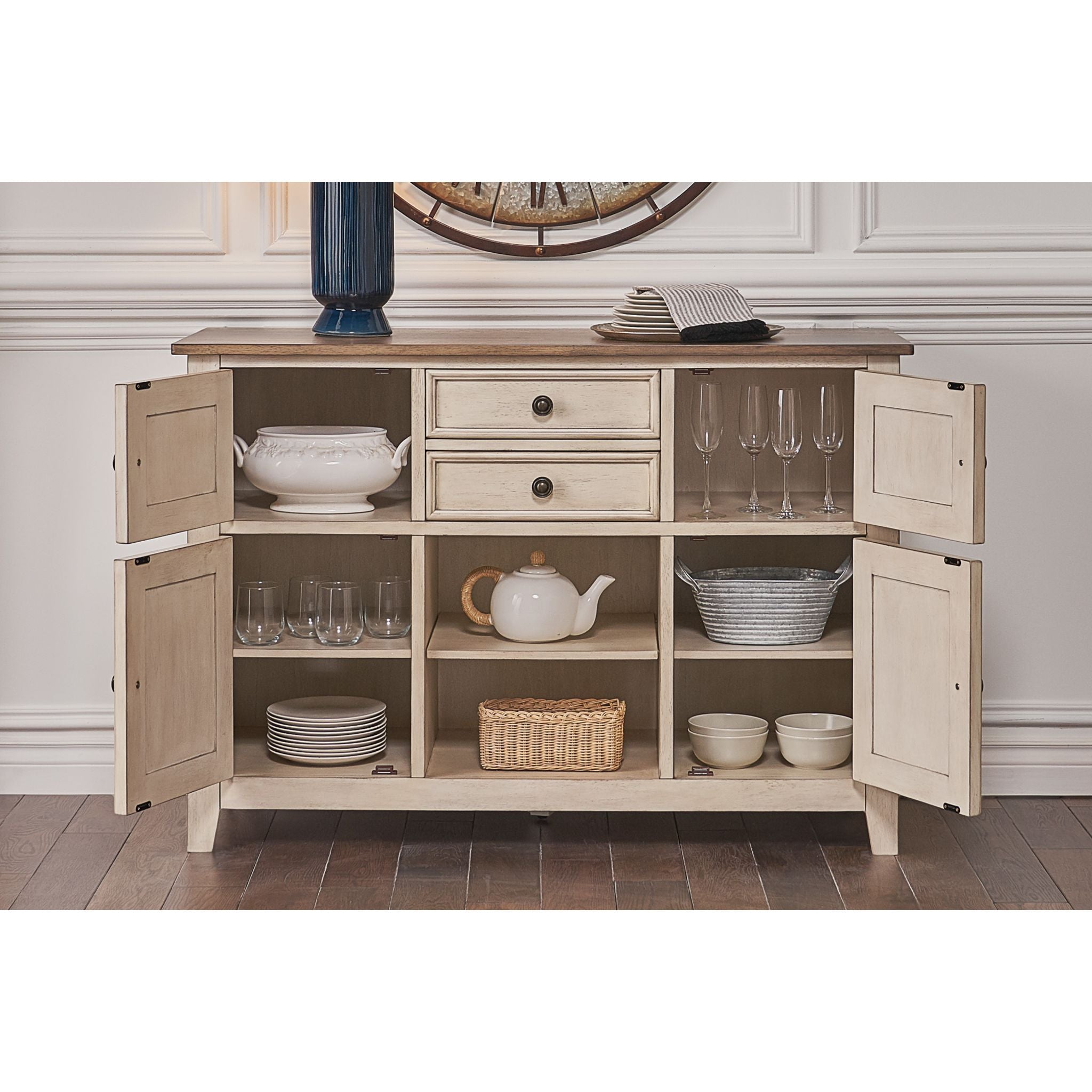 Beacon Dining Server Set - Smoky White & Peppercorn (BEAPW9020) | Elegant Tableware for Fine Dining, Dinner Parties & Home Entertaining