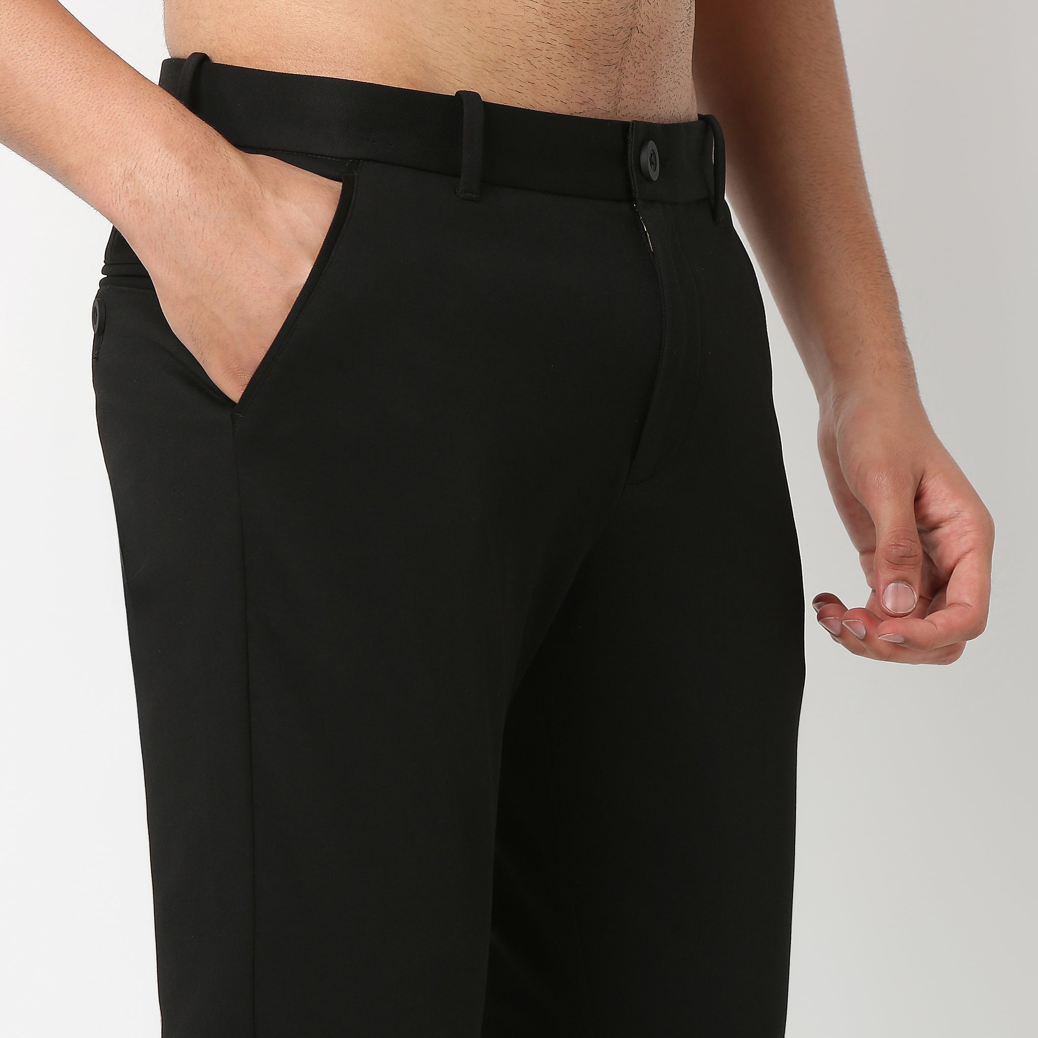 Knit Crop Chinos for Women - Ultimate Comfort with 4-Way Stretch & Flexibility - Perfect for Work, Travel & Casual Wear