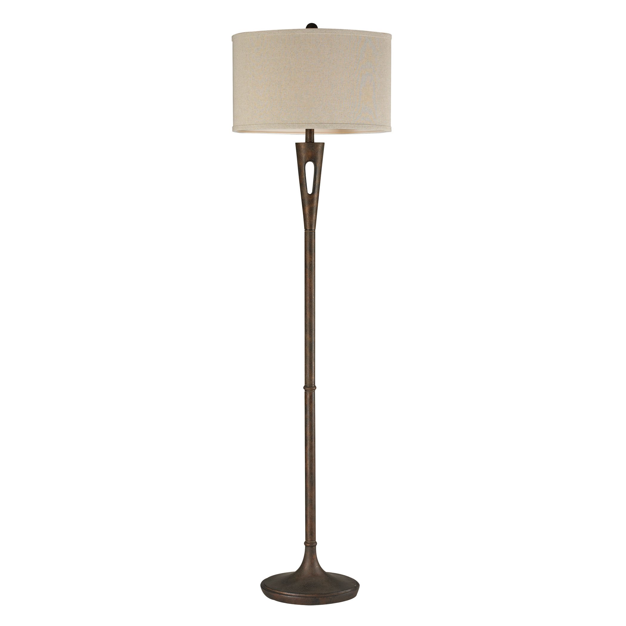 D2427-HUE-D Modern Floor Lamp in Burnished Bronze Finish - Perfect for Living Room, Bedroom, or Office Lighting Decor