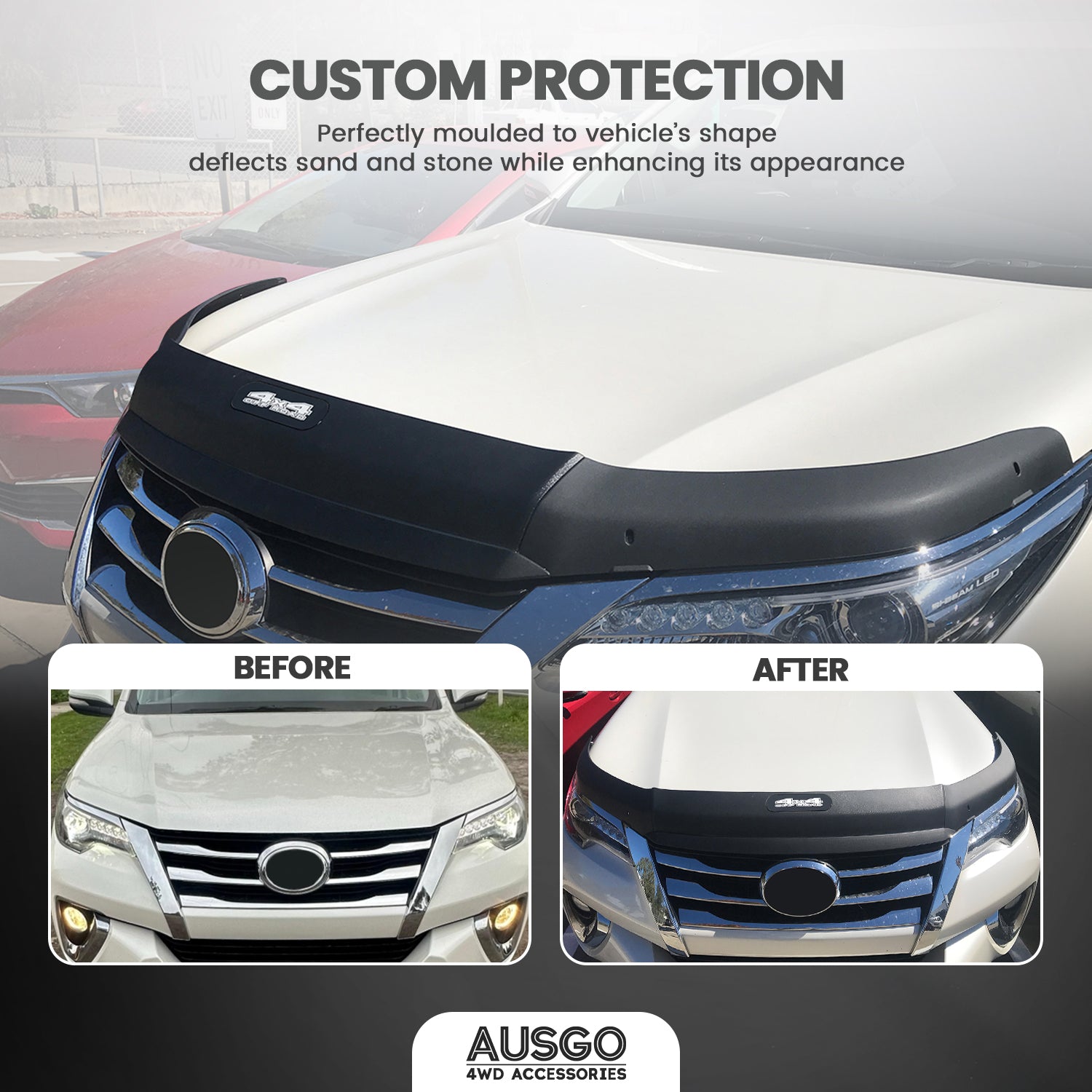 Toyota Fortuner 2015-2020 Car Bonnet Protector - Durable Hood Cover for UV Protection & Scratch Resistance | Perfect for Off-Road Adventures & Daily Commuting