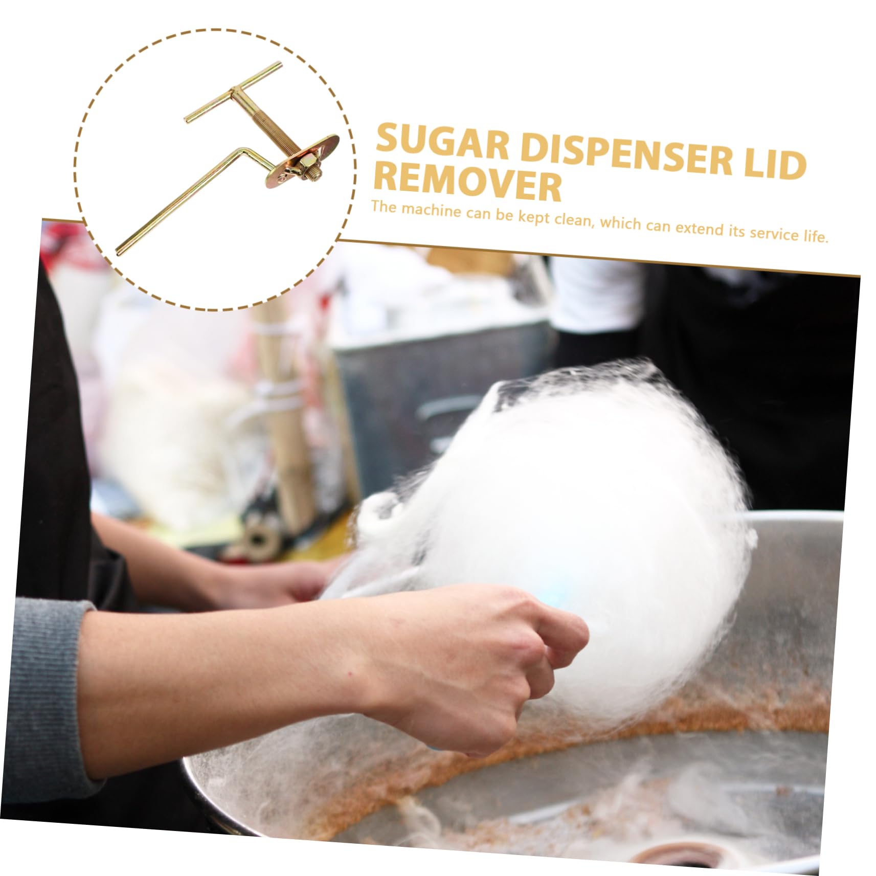 Cotton Candy Machine Cover Lifter - Candy Remover Tool & Sugar Dispenser with Easy Unlatching for Home, Parties, and Carnival Events