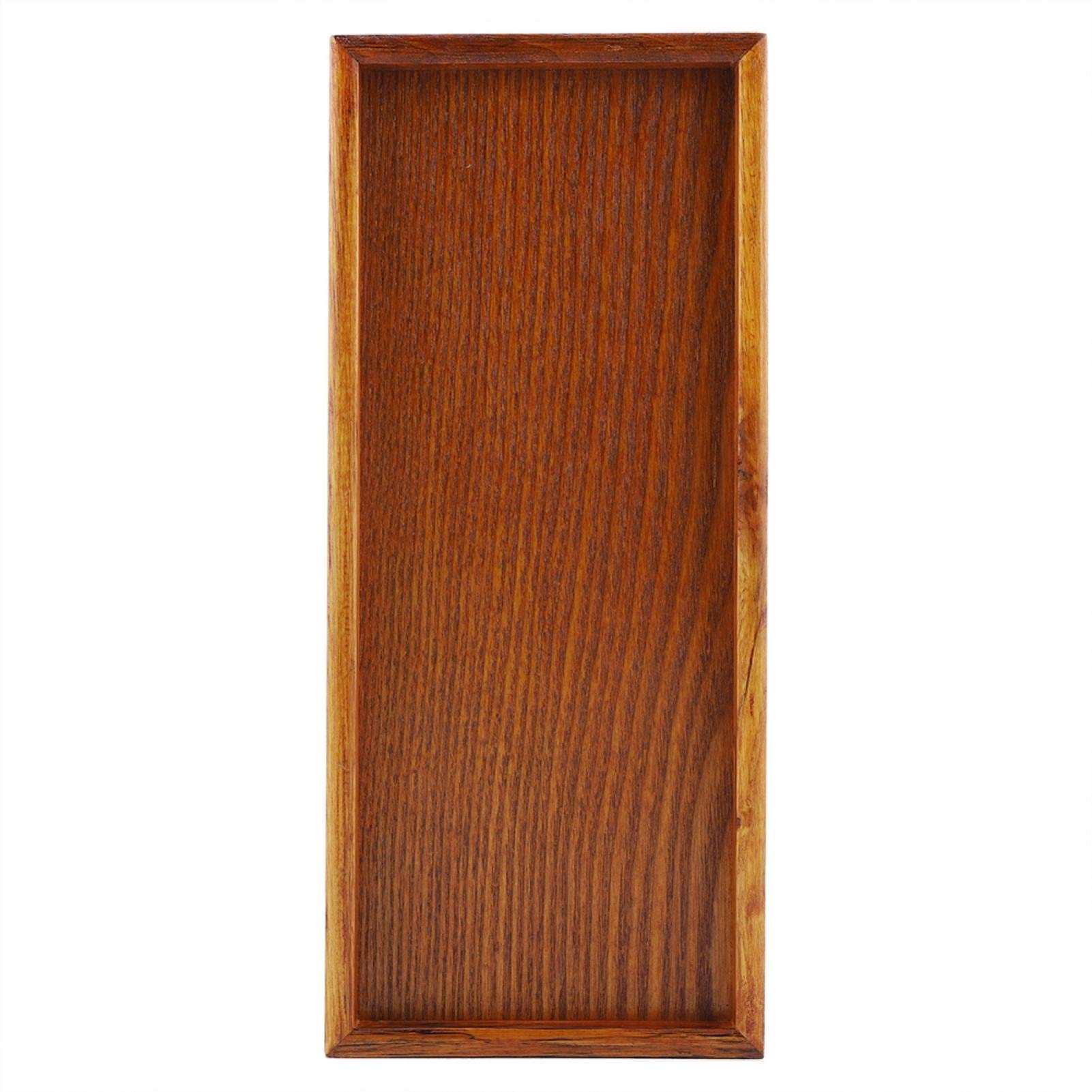 Premium Rectangle Wooden Serving Tray - 35 x 15cm Tea Tray for Snacks, Food & Storage | Elegant Home & Hotel Serving Dish for Afternoon Tea, Breakfast in Bed & Party Platters