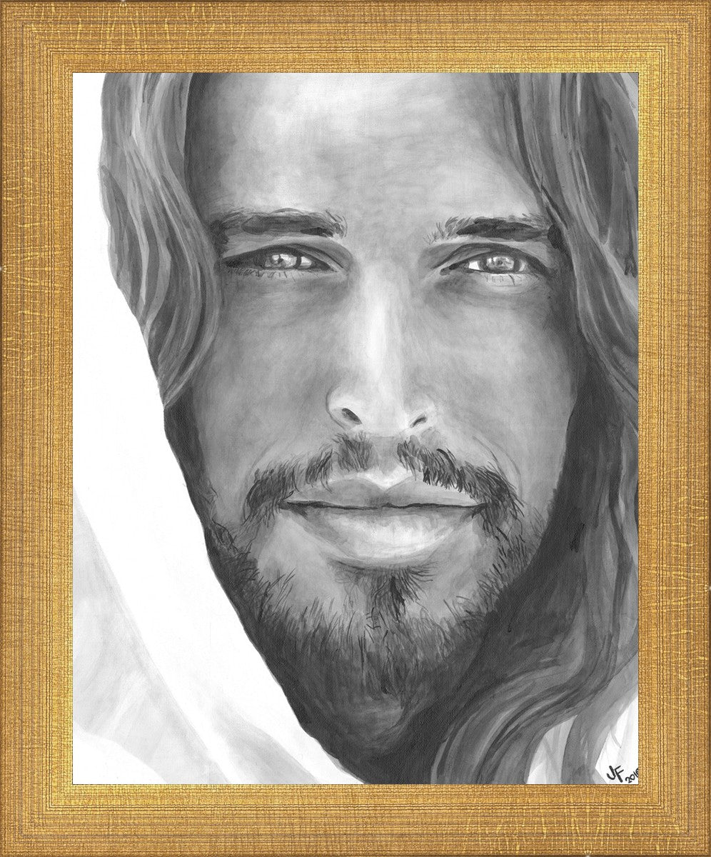 Jenny Fowler Christ Portrait - Religious Wall Art for Home Decor, Church & Office - Inspirational Christian Gift & Spiritual Decor