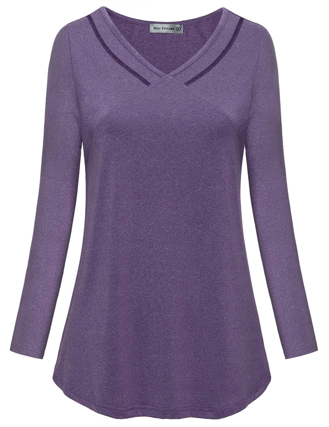 MISS FORTUNE Women's Quick-Dry Yoga Tops - Breathable Workout Shirts for Yoga, Gym & Running - Moisture Wicking Activewear for Fitness & Exercise