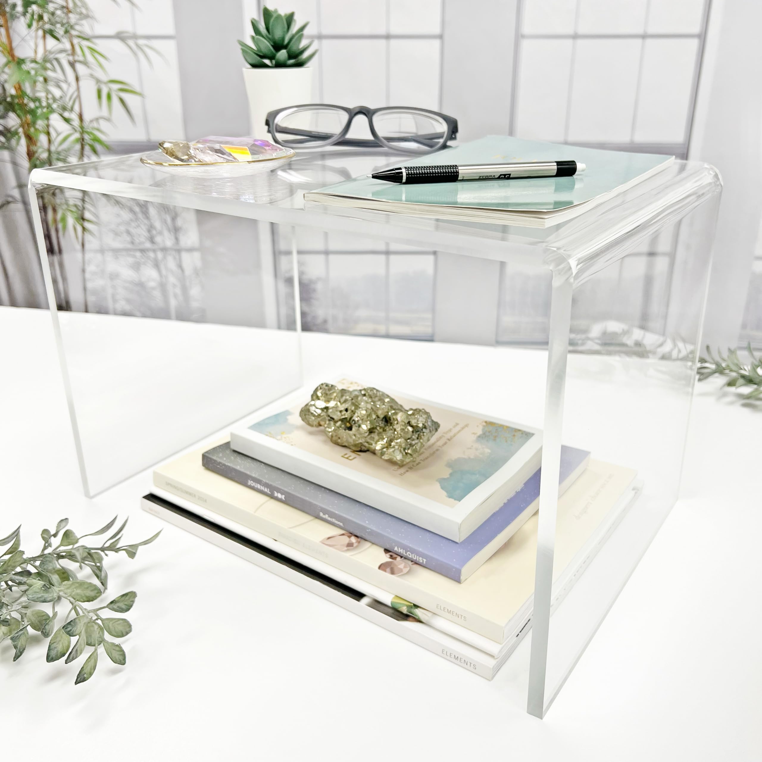 Plymor Clear Acrylic Rectangular Display Riser Shelf - 10