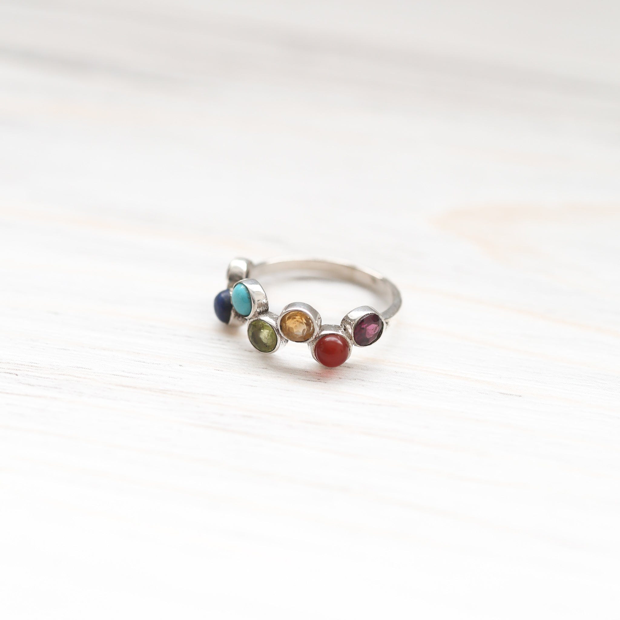 7 Chakra Energy Ring for Healing & Balance - Natural Stone Spiritual Jewelry for Meditation, Yoga & Positive Energy