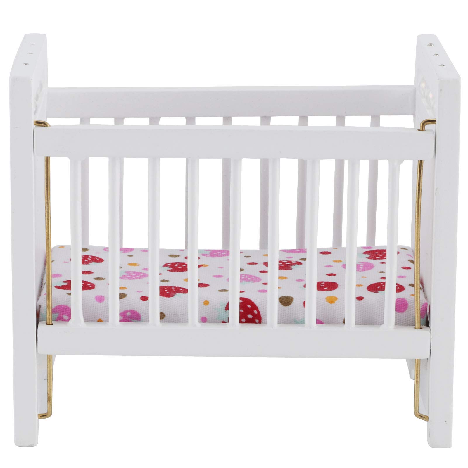 Wooden Baby Doll Bed - Miniature Crib for Dollhouse, Perfect for Pretend Play & Kids' Bedroom Decor | Ideal for 18