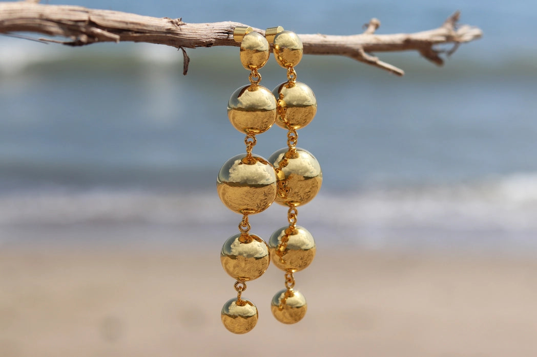 Solar Drop Earrings for Women - Dainty Gold Plated Sun Pendant Jewelry - Perfect for Everyday Wear, Parties & Gifts