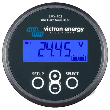 Victron Energy BMV-702 Smart Battery Monitor - Accurate Voltage, Current & Power Tracking for RVs, Boats & Solar Systems