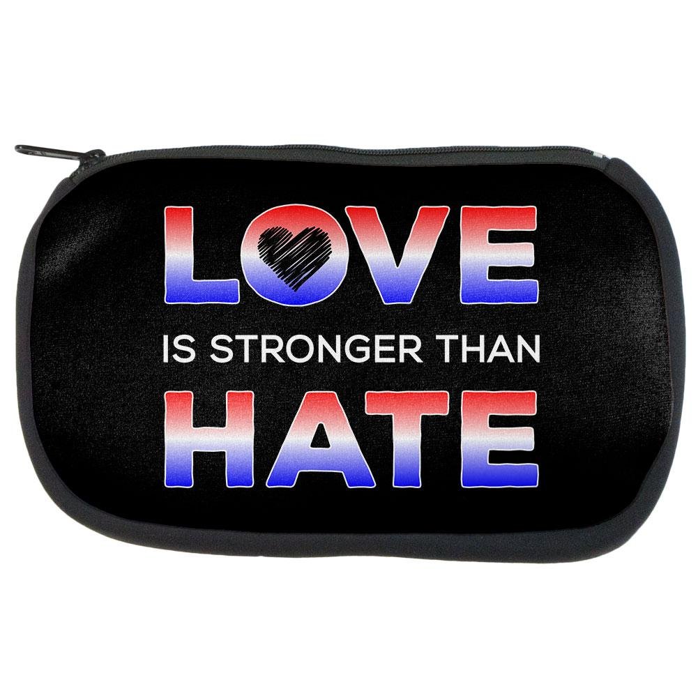 Activist Love is Greater Than Hate Makeup Bag - Waterproof Cosmetic Pouch for Travel, Gym & Daily Use | Inspirational Quote Makeup Organizer