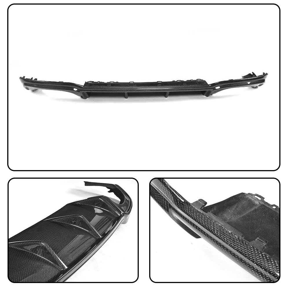 Carbon Fiber Rear Diffuser for Audi A3 S-Line & S3 Sedan 2017-2018 | Lower Bumper Lip Spoiler Body Kit | Enhances Aerodynamics & Sporty Look | Perfect for Car Enthusiasts & Performance Upgrades