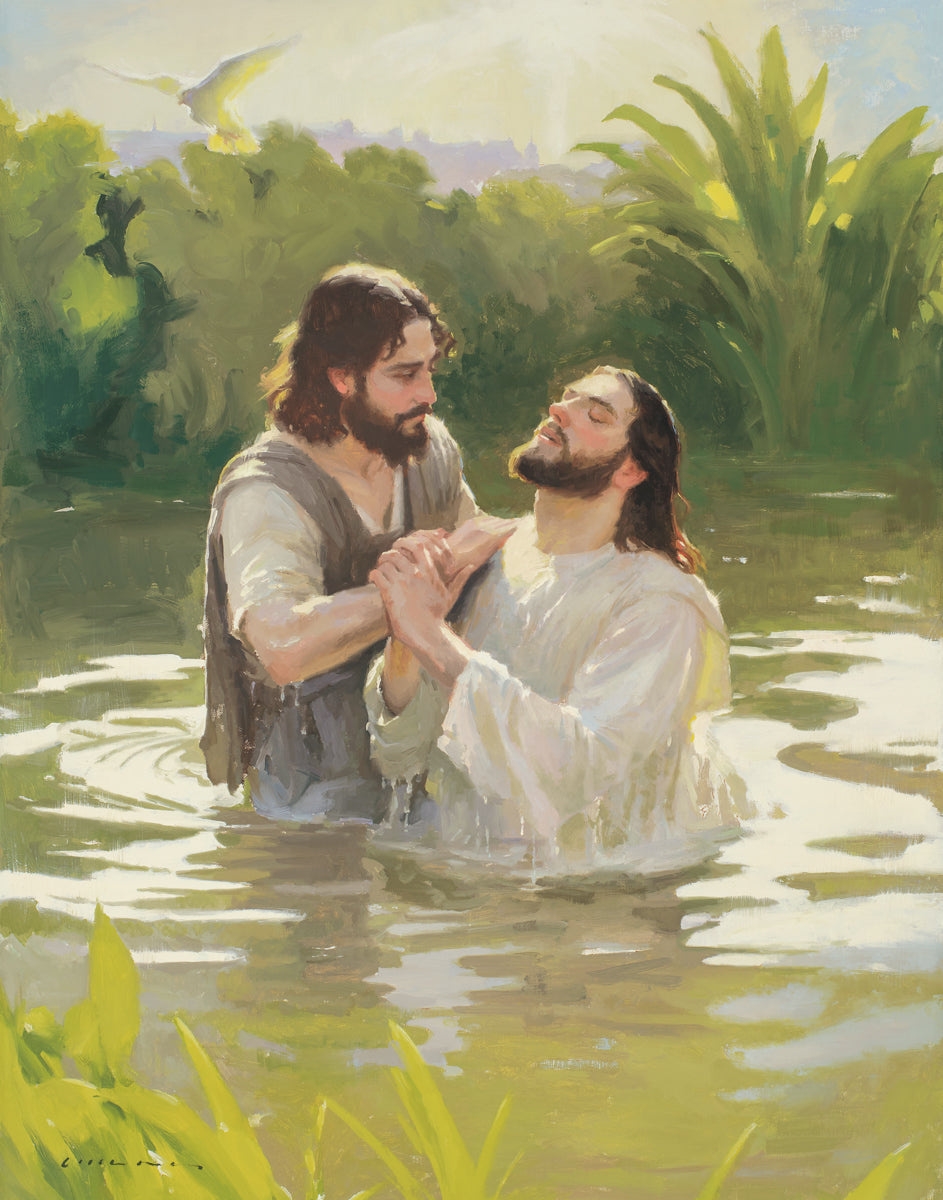 Baptism of The Savior - Religious Christian Wall Art for Home & Church Decor - Perfect for Baptism Ceremonies & Spiritual Inspiration