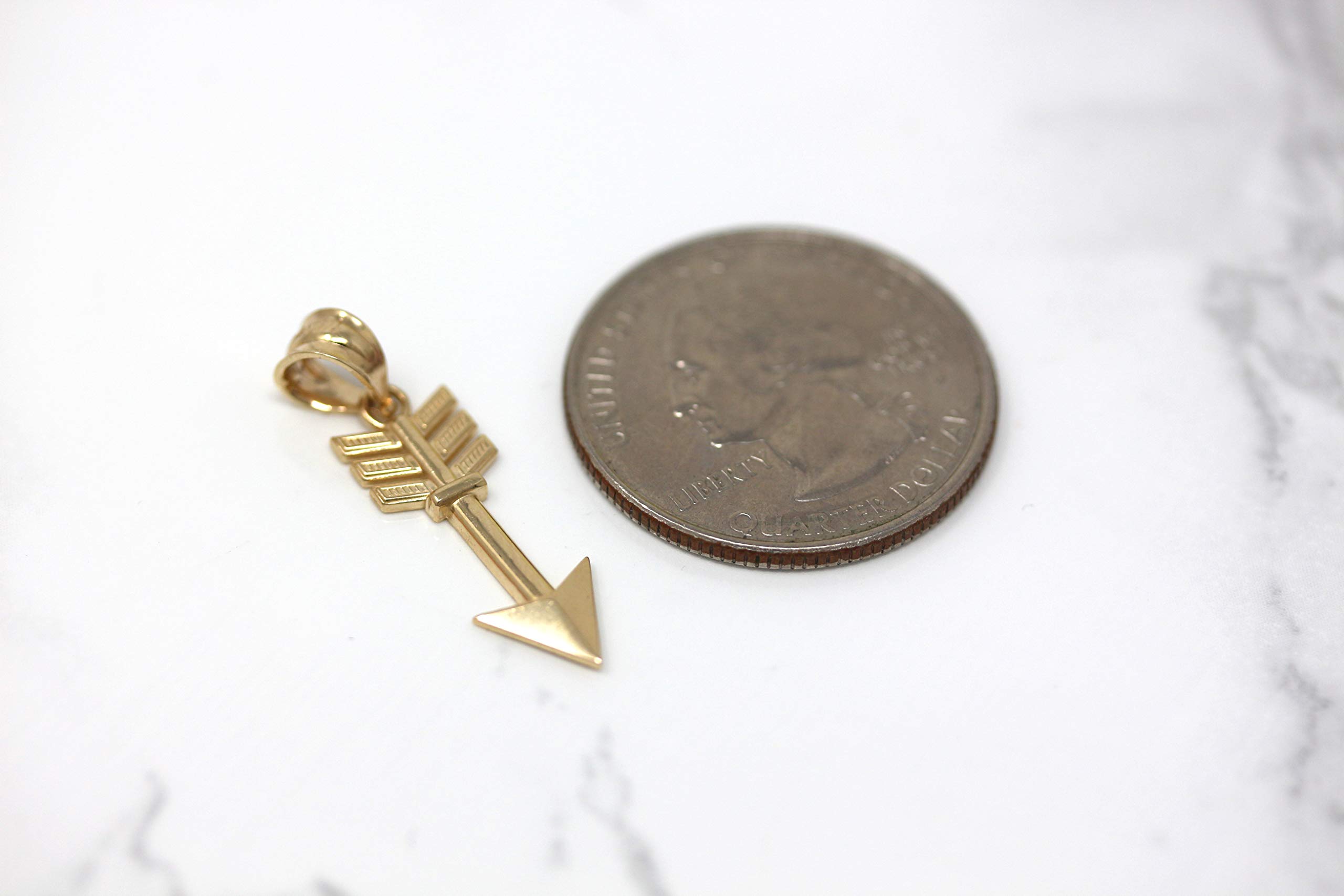 14K Gold Indian Arrowhead Arrow Charm Pendant Necklace for Women - Elegant Jewelry Gift for Birthday, Anniversary & Everyday Wear