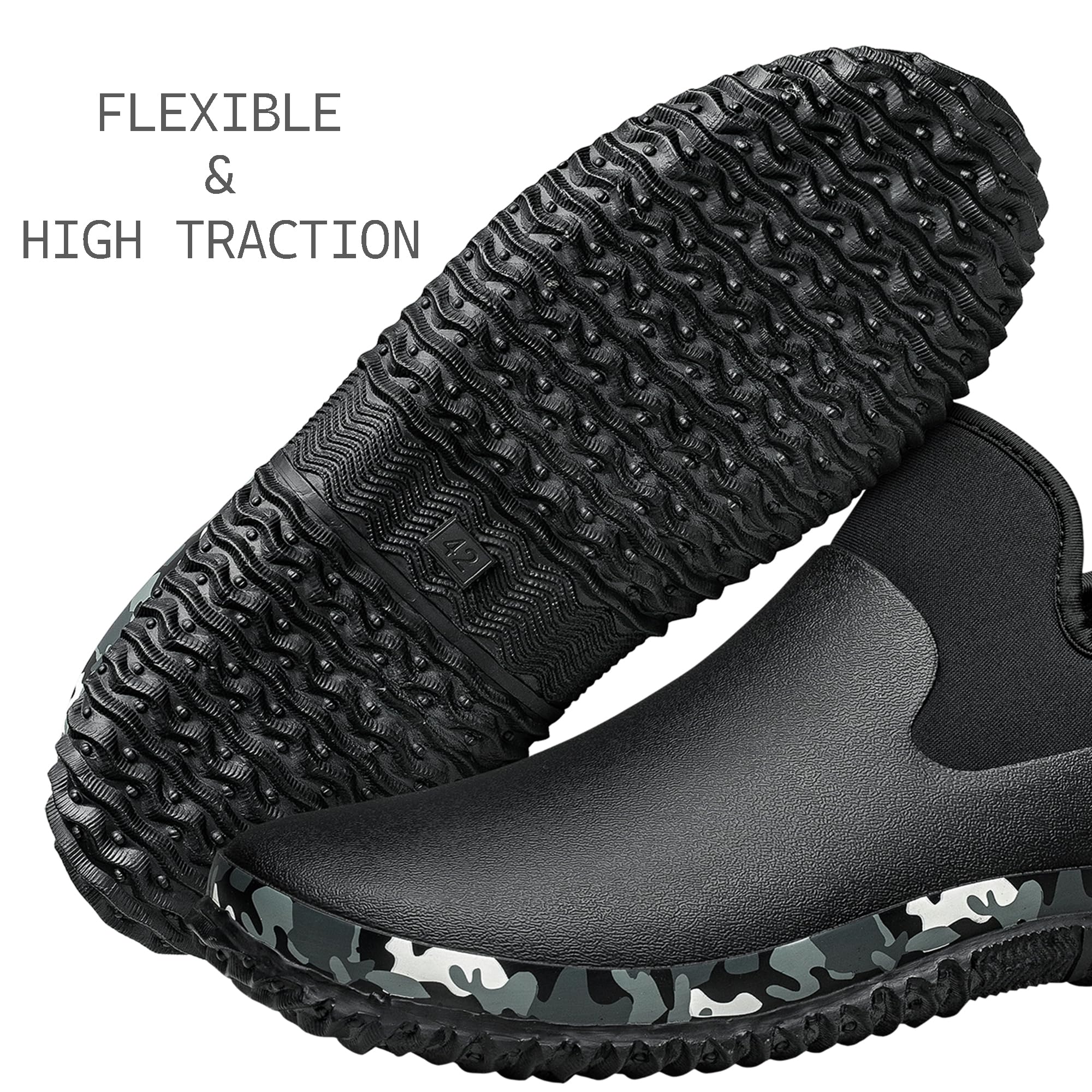 TENGTA Unisex Waterproof Garden & Rain Boots - Slip-Resistant Rubber Mud Shoes for Men & Women - Ideal for Gardening, Farming, Car Washing & Outdoor Activities