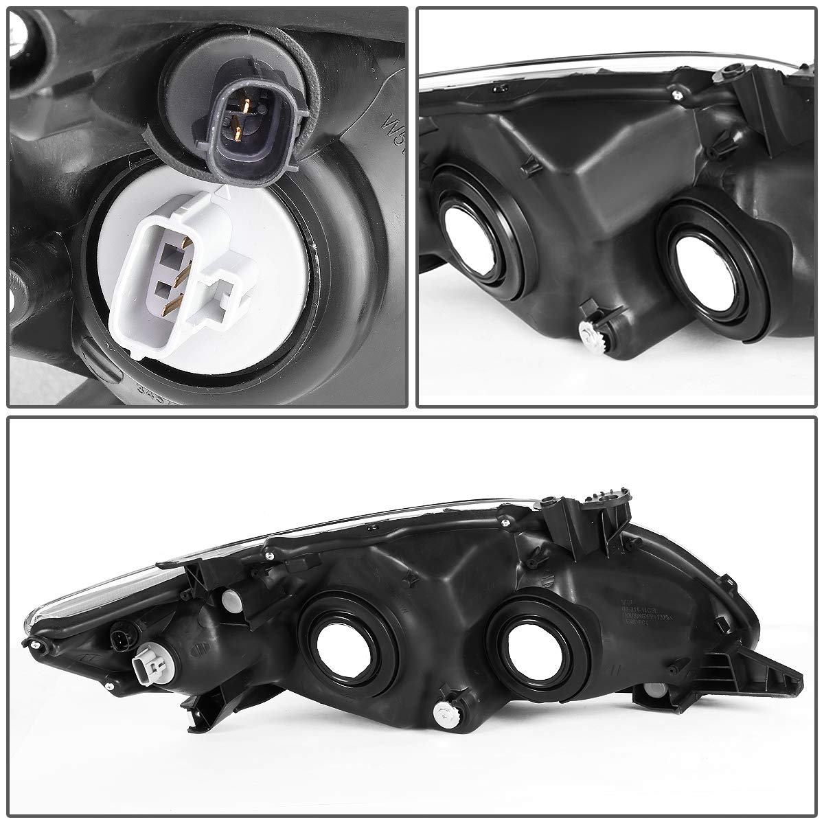 Auto Dynasty Headlight Assembly Replacement for 2011-2013 Toyota Corolla Sedan - Driver & Passenger Side Headlamps with Signal Lights & Chrome Housing Amber Corner - Perfect for Night Driving, Foggy Conditions & Vehicle Restoration