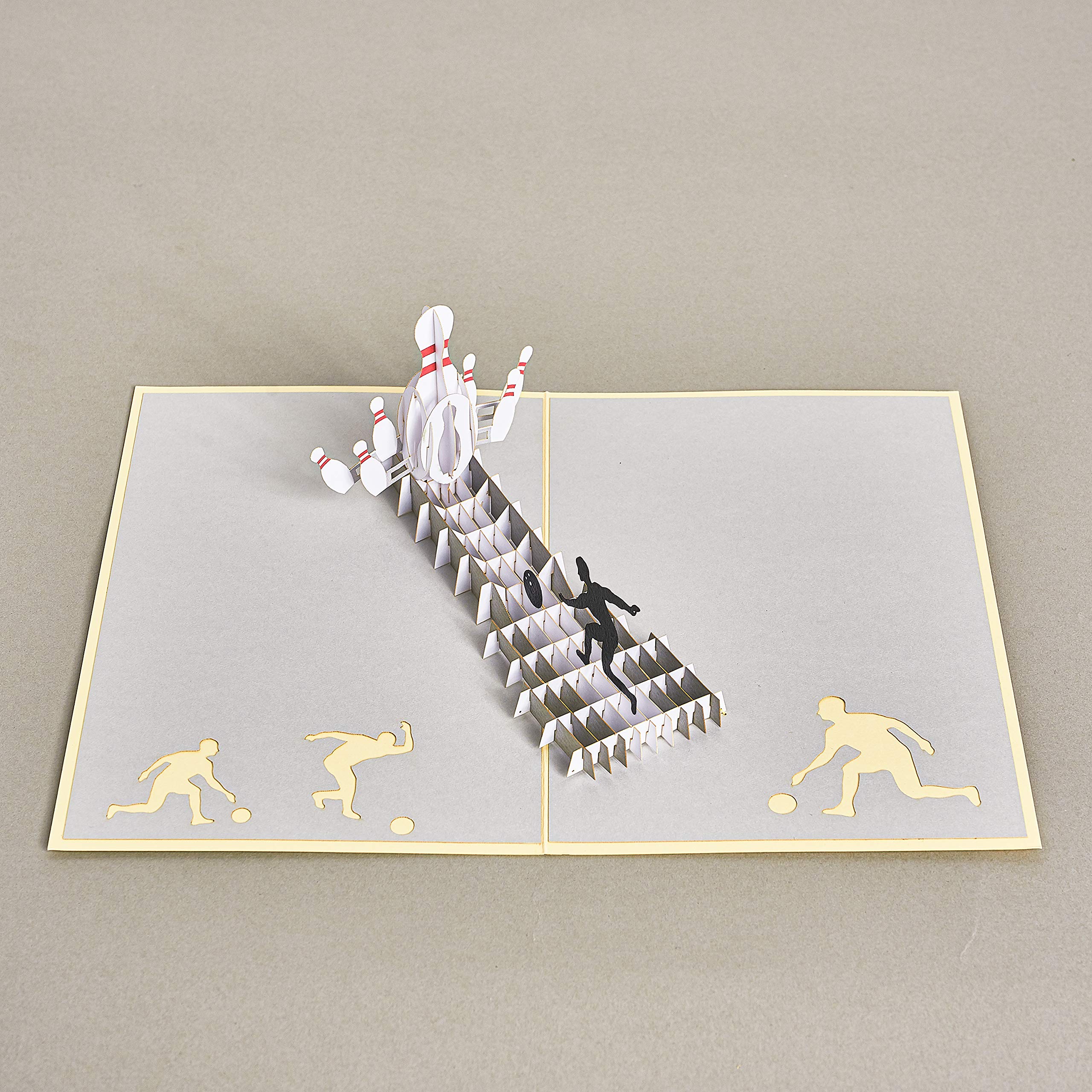 Bowling Pop Up Greeting Card with Envelope - Birthday, Thank You, Graduation, Get Well Cards for Bowling Players & Friends | Perfect Gift for Bowling Enthusiasts & Special Occasions
