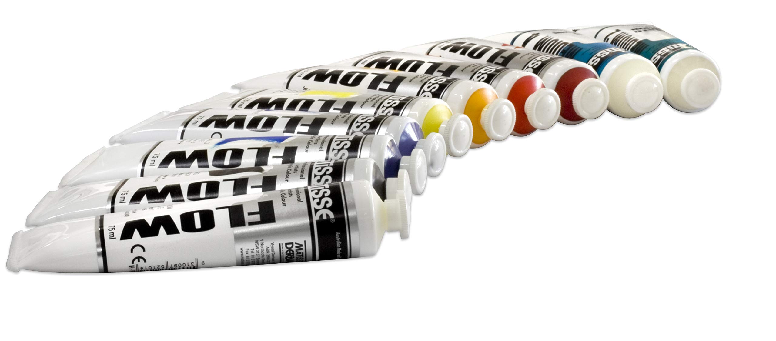 Matisse Flow Acrylic Paint 75ml Tube - Rose Madder Hue | Professional Artist Quality Acrylics for Canvas Painting, DIY Crafts & Home Decor Projects