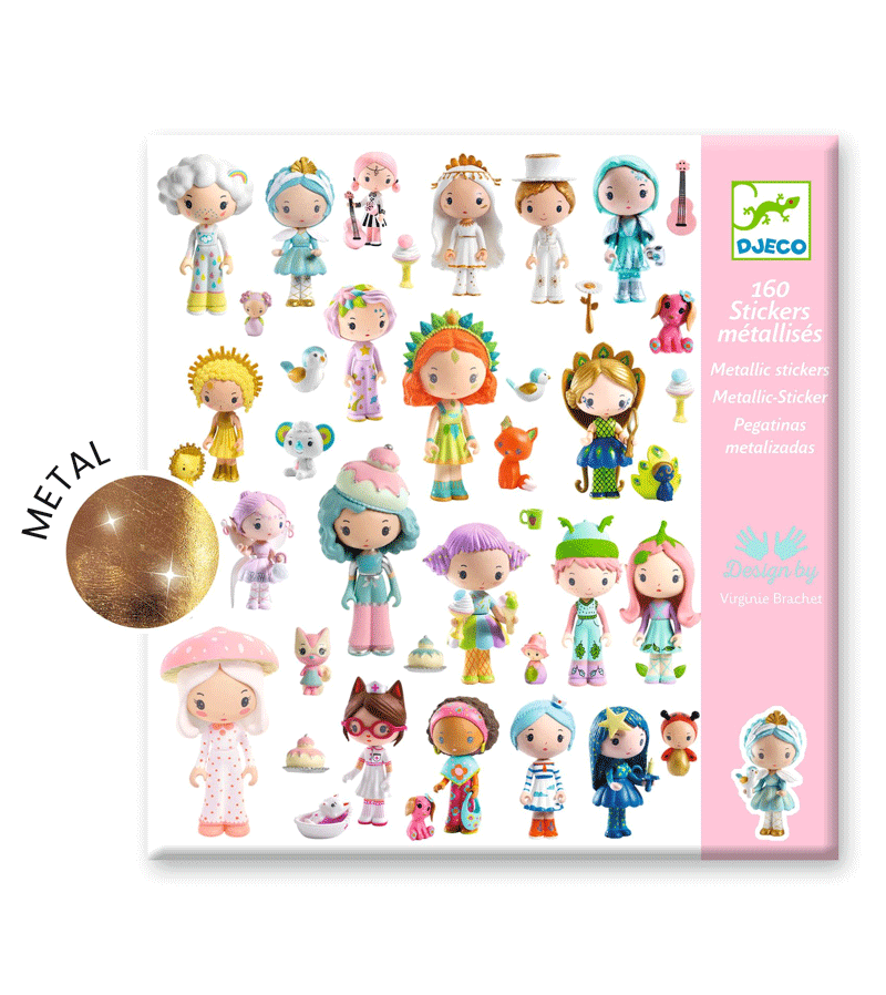 DJECO The Tinyly's Little World Stickers - Creative Kids Art Supplies for Scrapbooking, Journaling & DIY Crafts