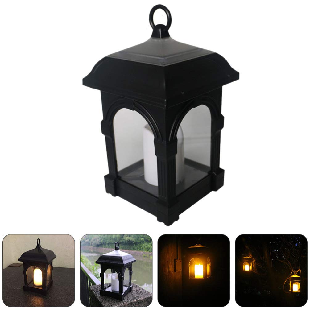 Solar Powered Hanging Lantern - Outdoor Garden Decor with Wind & Candle Effect, Waterproof LED Solar Light for Patio, Yard, Pathway & Camping (Set of 2) - Perfect for Backyard Parties, Wedding Decor & Romantic Ambiance