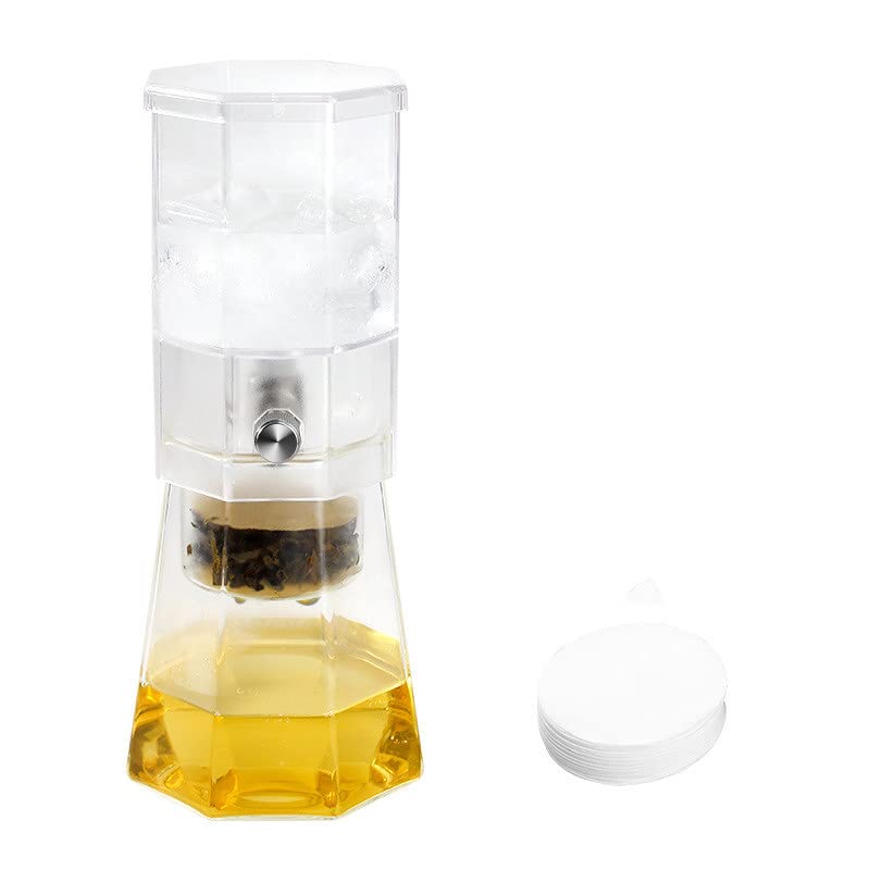 2-in-1 Cold Brew Coffee Maker - 400ml Glass Iced Coffee & Tea Maker for Home & Office