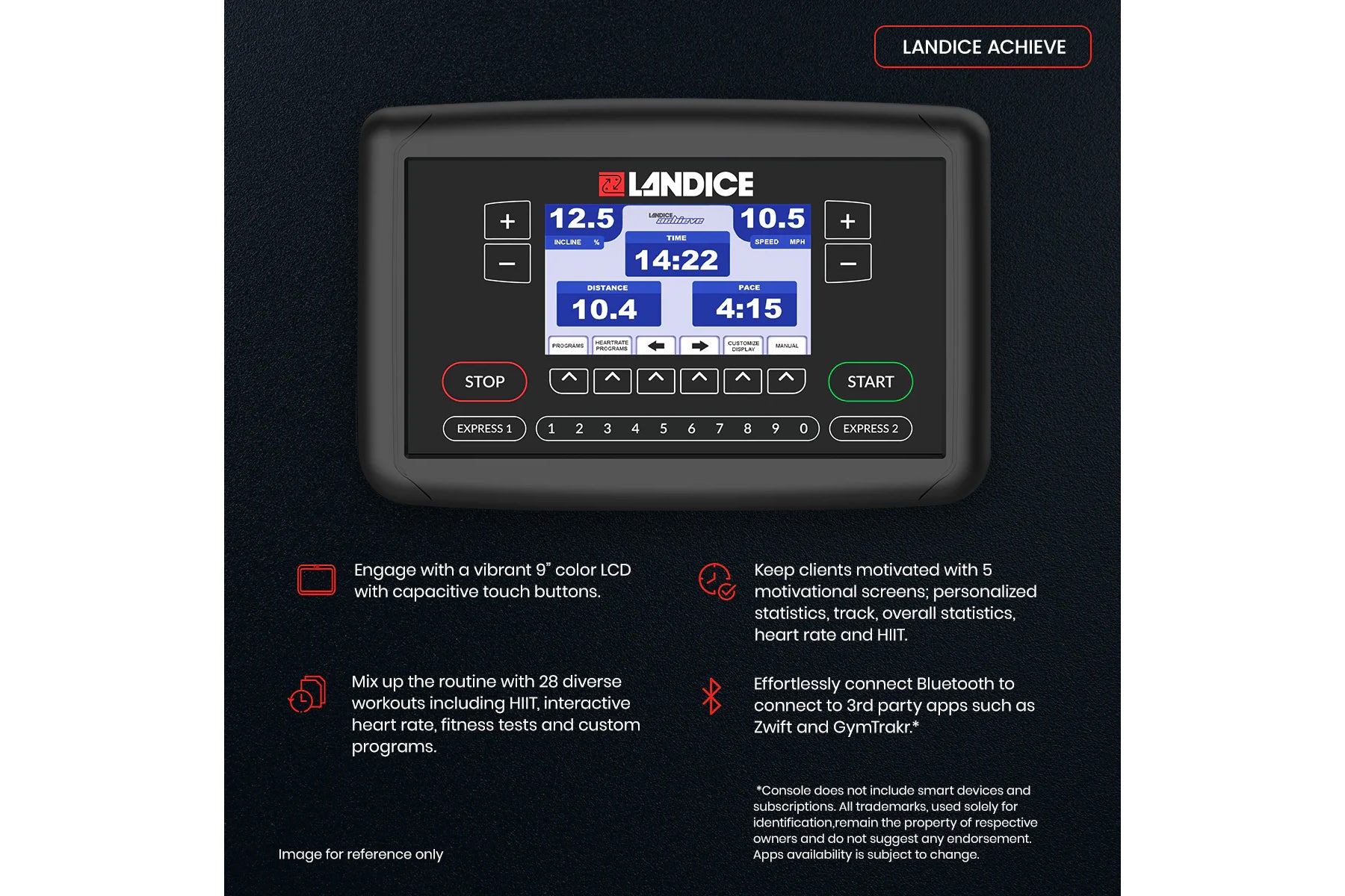 Landice L10 Club Treadmill - Premium Commercial Grade Running Machine for Home & Gym Use - Perfect for Cardio Workouts, Weight Loss & Fitness Training