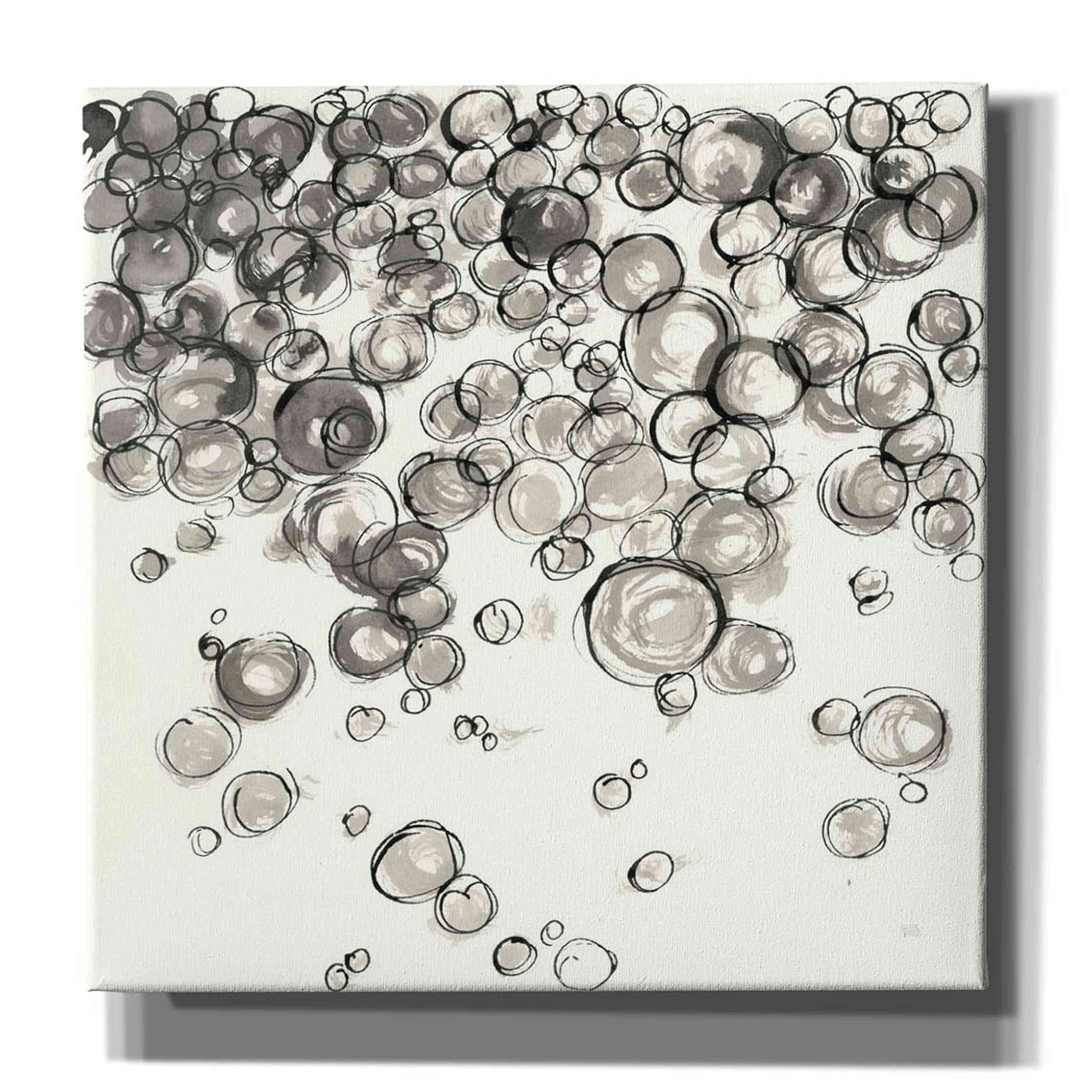 Chris Paschke 'Bubbles IV' Giclee Canvas Wall Art - 37x37 Inches Modern Abstract Graffiti Painting - Perfect for Living Room, Bedroom & Office Decor