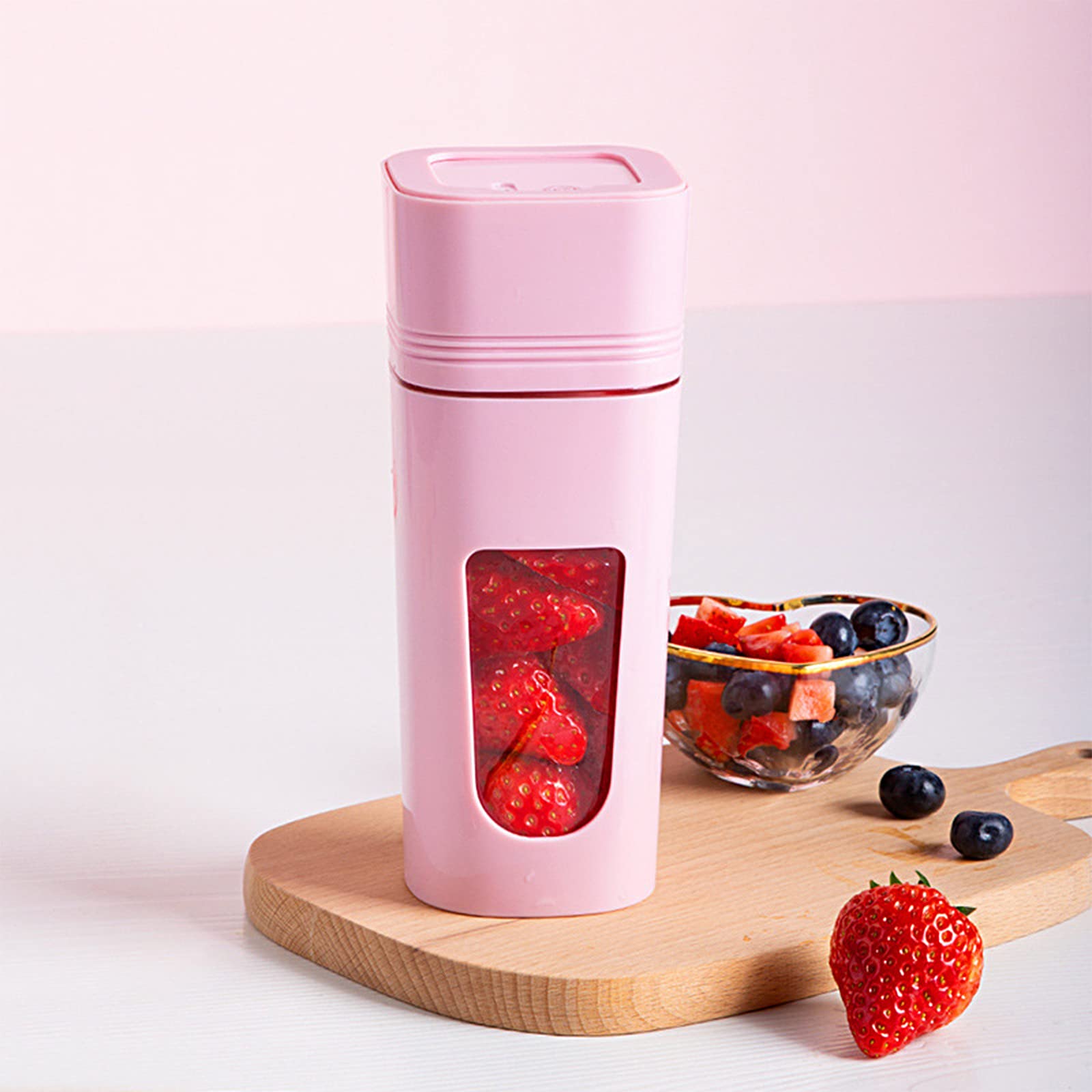 Fiudx Personal Size USB Electric Blender - Mini Portable Rechargeable Juicer Cup for Smoothies, Shakes & Juices | Perfect for Home, Gym, Office & Travel | Compact Mixer for Healthy Drinks On-The-Go