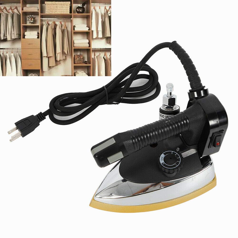 1000W Commercial Steam Iron with 3L Tank - Industrial Electric Steamer for All Fabrics (60~220℃, 110V) - Durable Wear-Resistant & Non-Stick Soleplate - Perfect for Laundry Business, Tailoring Shops & Home Use