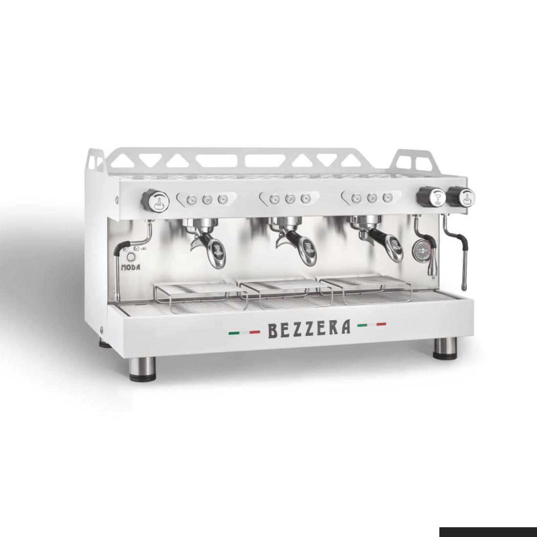 Bezzera Moda DE 3 Group Commercial Espresso Machine - White (MODADE3W) | Professional Coffee Bar & Restaurant Equipment for High-Volume Brewing