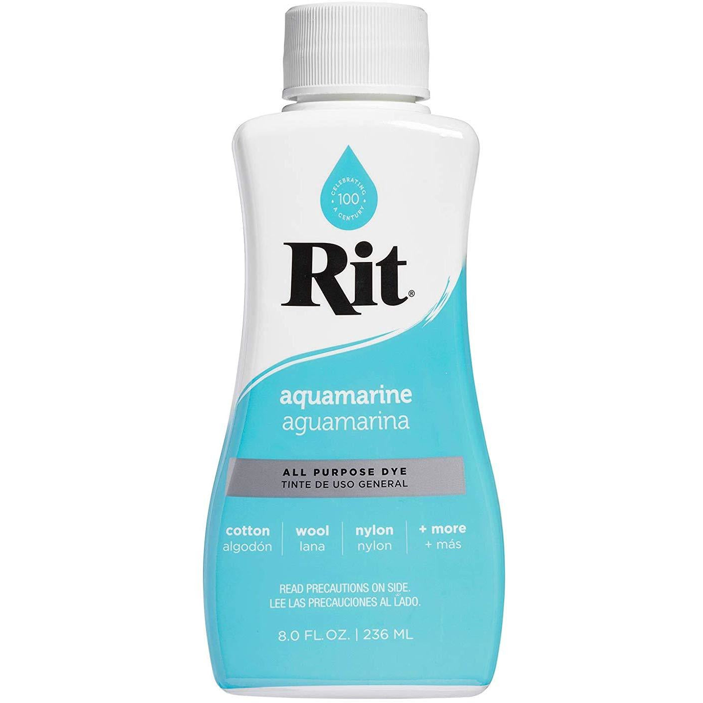 RIT All-Purpose Liquid Fabric Dye - 8 Fl. Oz (237ml) for Clothes, Shoes & Home Decor - Perfect for DIY Projects, Tie-Dye & Fabric Restoration