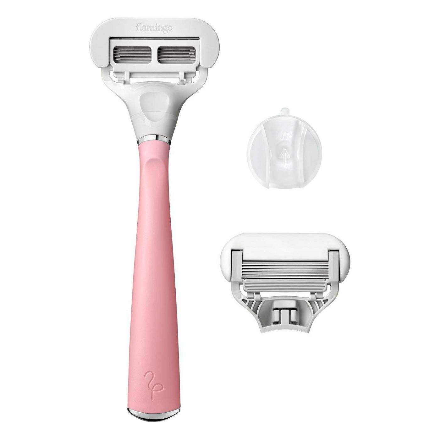 Flamingo Women's 5-Blade Razor with Replacement Blade Cartridge - Desert Rose | Smooth Shaving for Legs, Underarms & Bikini Area | Premium Shaving Kit for Women