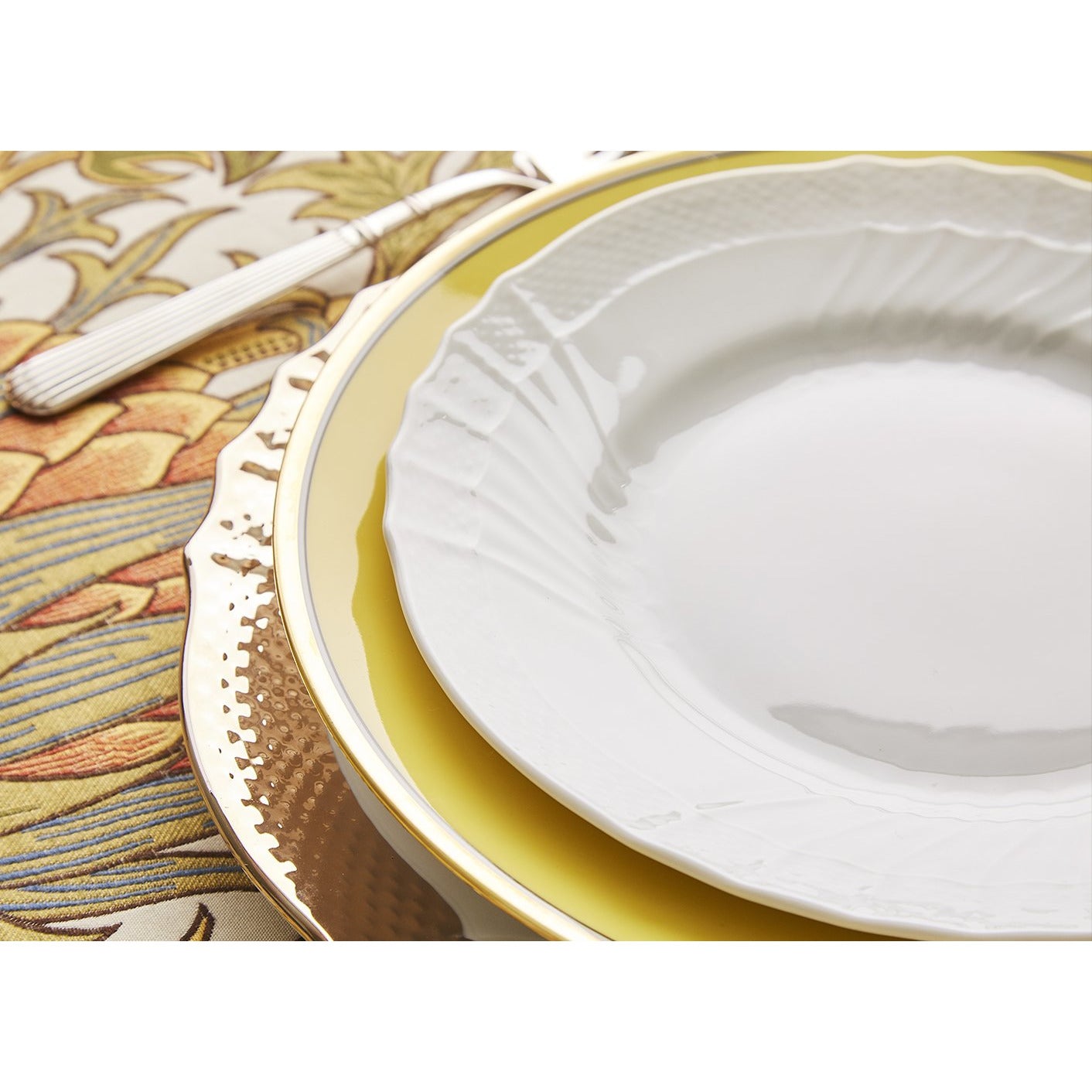 Vecchio Ginori White Salad and Dessert Plate Set - Elegant Dinnerware for Fine Dining, Parties & Home Decor