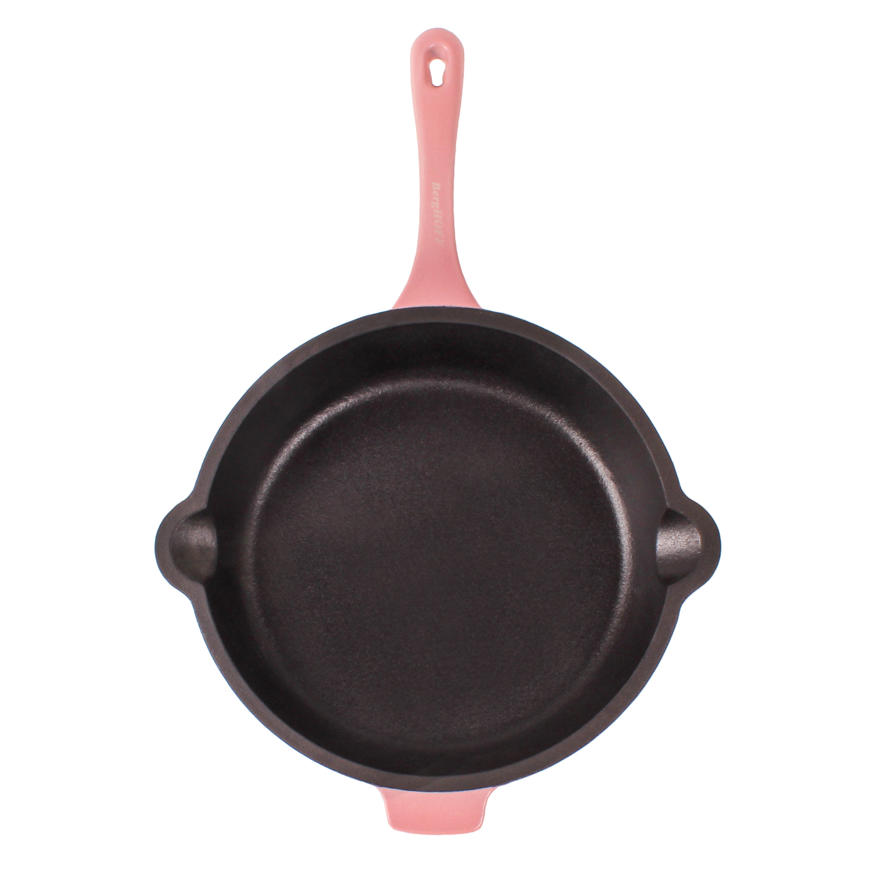 BergHOFF Neo 5-Piece Cast Iron Dutch Oven Set with 10-Inch Fry Pan, 3-Quart & 5-Quart, Pink - Perfect for Baking, Roasting, and Stovetop Cooking