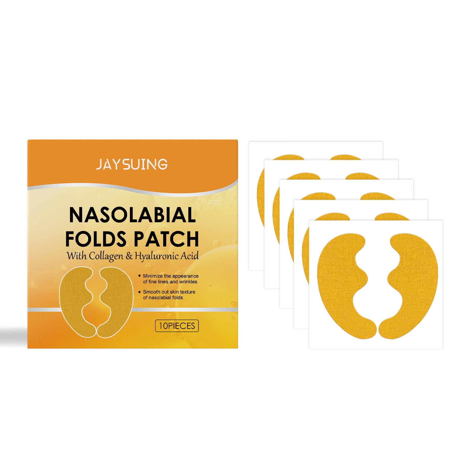Anti-Aging Nasolabial Folds Patches 10Pcs - Collagen Infused with Aloe Vera & Night Blooming Cereus Extract | Deep Hydration for Smile Lines | Reduce Wrinkles Before Makeup | Perfect for Daily Skincare & Special Occasion Prep