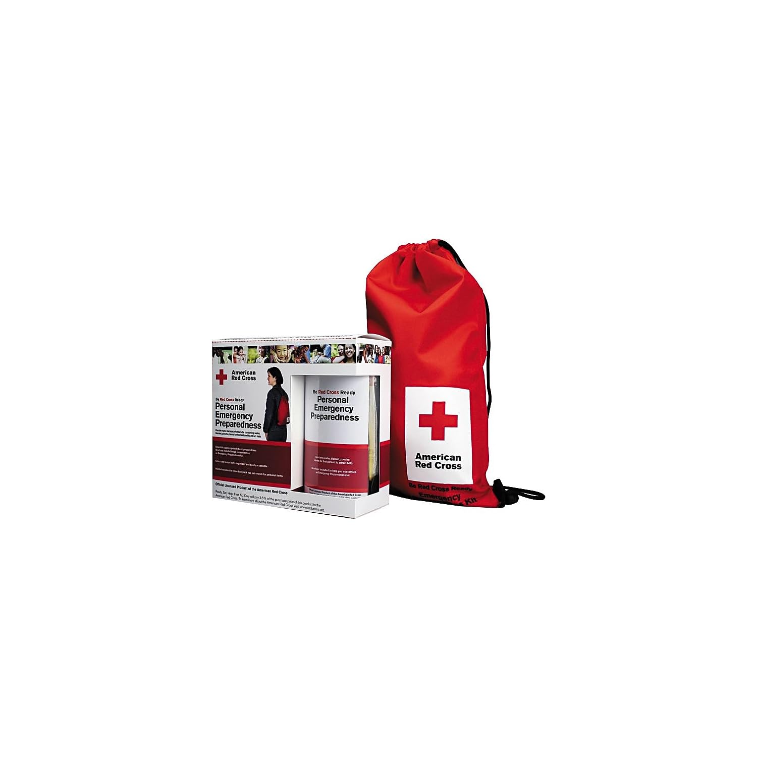 First Aid Only American Red Cross Personal Safety Emergency Kit - Compact Nylon Backpack for One Person | Perfect for Hiking, Camping, Travel & Outdoor Adventures